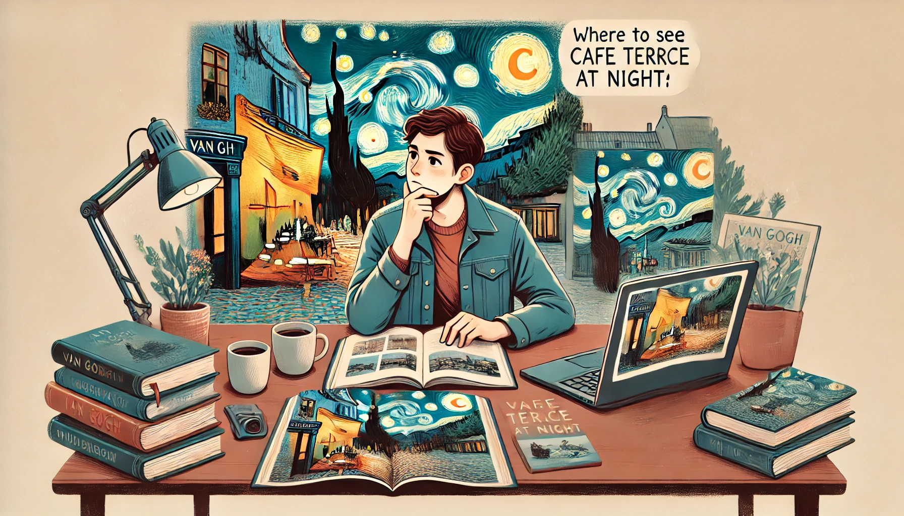 ゴッホの夜のカフェテラスの本物はどこ？
