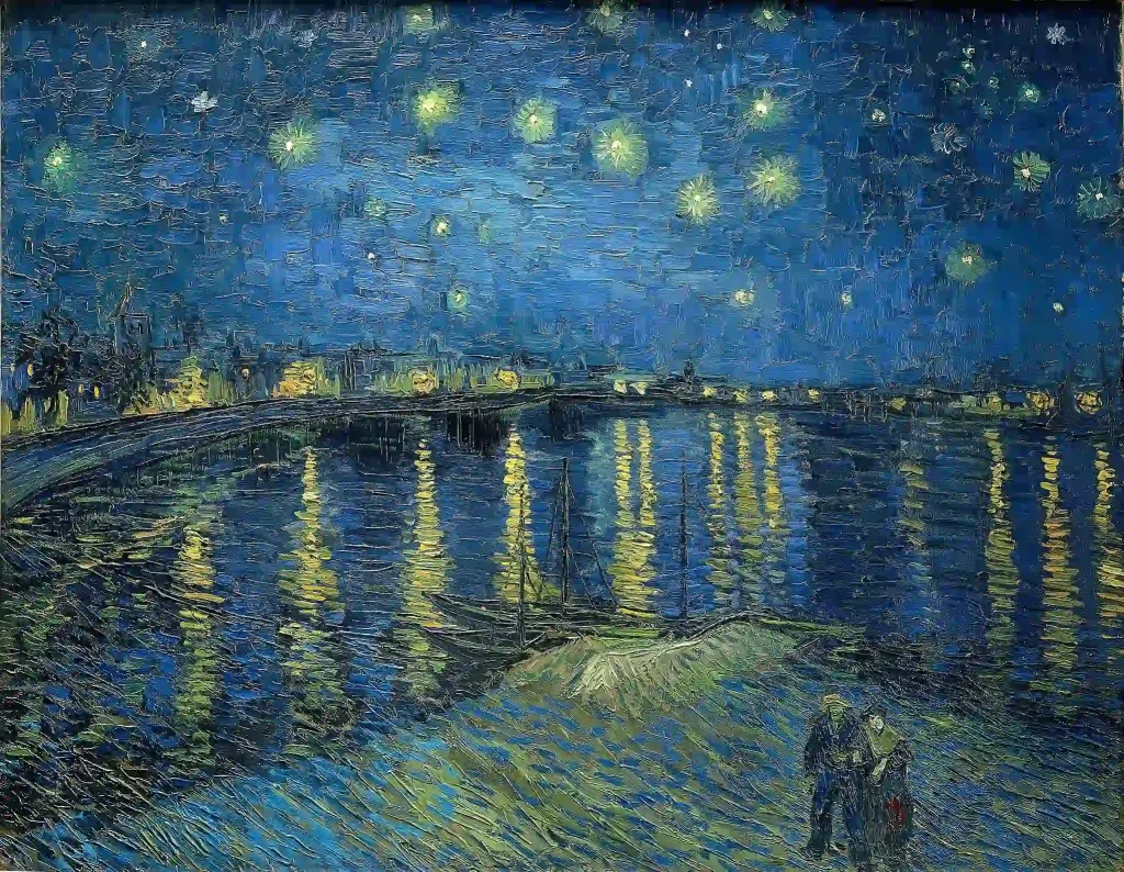 類似作「ローヌ川の星月夜」との違い
