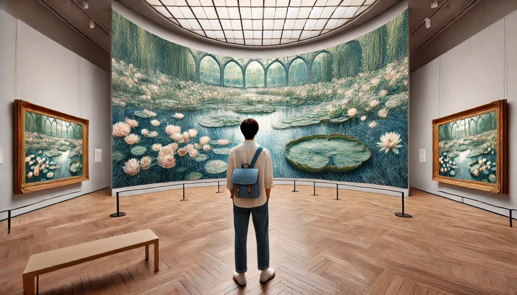 一番有名な睡蓮はオランジュリーの壁画