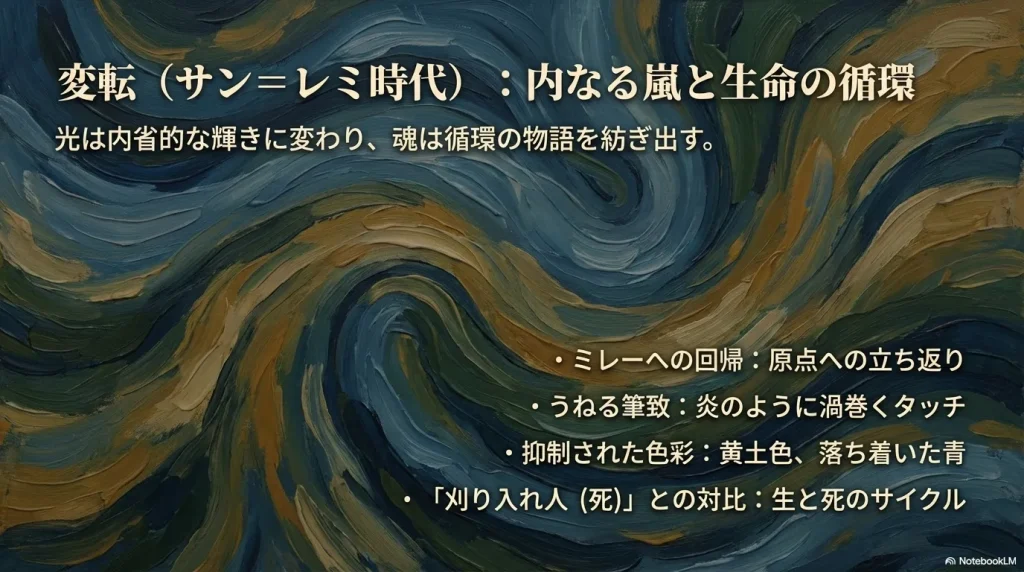 サン＝レミ時代のうねる筆致と生命の循環を表現したゴッホの作風変化の解説