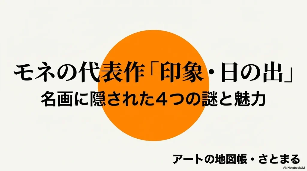 モネの代表作「印象・日の出」名画に隠された4つの謎と魅力