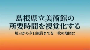 島根県立美術館の所要時間を視覚化する完全ガイドのタイトルスライド